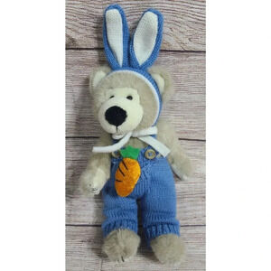 Vintage Hugfun International Plush Teddy Bear Stuffed Animal Jointed Bunny Ears